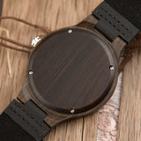 Curren watches men sandal wood watch with leather strap