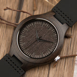 Curren watches men sandal wood watch with leather strap