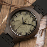 Curren watches men sandal wood watch with leather strap