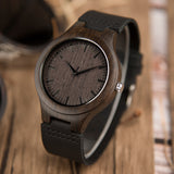 Curren watches men sandal wood watch with leather strap