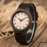 Curren watches men sandal wood watch with leather strap