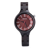 Female Quartz Wood Watch OEM anniversary gift for wife