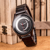 Japanese Quartz Movement Perpetual Calendar Mens Wooden Watch