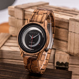 Japanese Quartz Movement Perpetual Calendar Mens Wooden Watch