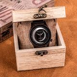 Japanese Quartz Movement Perpetual Calendar Mens Wooden Watch