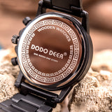 DODO DEER Multifunction Metal Wood Watch For Men's Anniversary gift