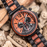 DODO DEER Multifunction Metal Wood Watch For Men's Anniversary gift