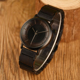 5 TAM Waterproof Ultra Thin Ebony Wood Watch