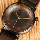 5 TAM Waterproof Ultra Thin Ebony Wood Watch