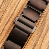 5 TAM Waterproof Ultra Thin Ebony Wood Watch