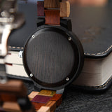 Lovers Gift Wooden Couples Wristwatch with  Week display