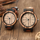 Colorful wood calendar watch stay fine watch for men and women