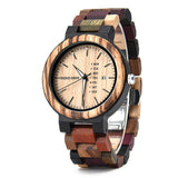 Colorful wood calendar watch stay fine watch for men and women