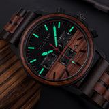 DODO DEER Rose Zebra Wood Watches with Luminous Hand