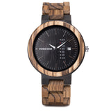 DODO DEER Classic Wooden Watch with Date Display