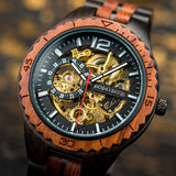 DODO DEER Automatic Wristwatch Luminous Wood Wacth for Men