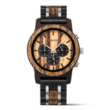 Multifunction Stop Watch Dropshipping Men's Wood Watch