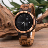 DODO DEER Classic Wooden Watch with Date Display