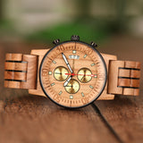 Groomsmen Best Man Gift Chrono olive wood watch on men wrist