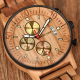 Groomsmen Best Man Gift Chrono olive wood watch on men wrist