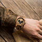 Multifunction Stop Watch Dropshipping Men's Wood Watch