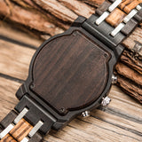 Multifunction Stop Watch Dropshipping Men's Wood Watch