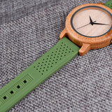 DODO DEER Rubber Silicone Strap Wood Watch OEM Quartz Watches