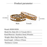 DODO DEER Natural Wooden Bracelet Colorful Wood Bangle Jewelry for Men and Women