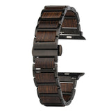 Ebony Wood Strap Replacement PC Watchband For Apple Watch 38/42MM Band Strap