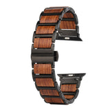 Ebony Wood Strap Replacement PC Watchband For Apple Watch 38/42MM Band Strap